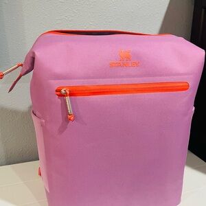 Stanley Pink Cooler Backpack with Orange Accents